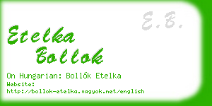 etelka bollok business card