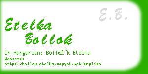 etelka bollok business card